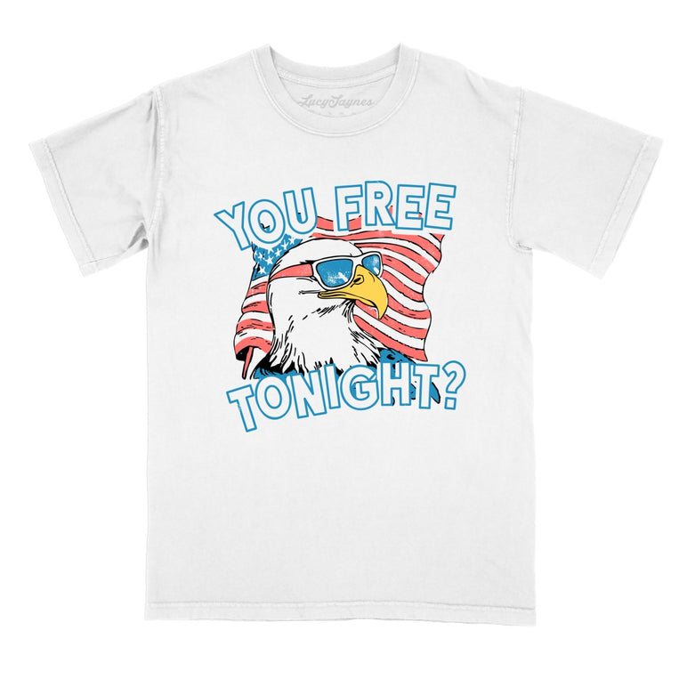 You Free Tonight? Comfort Colors Graphic Tee - White
