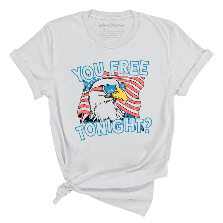 You Free Tonight? Graphic Tee - Silver