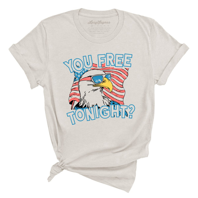 You Free Tonight? Graphic Tee - Heather Dust