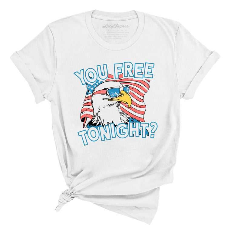 You Free Tonight? Graphic Tee - White