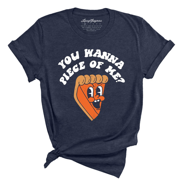 You Wanna Piece Of Me Graphic Tee - Heather Midnight Navy
