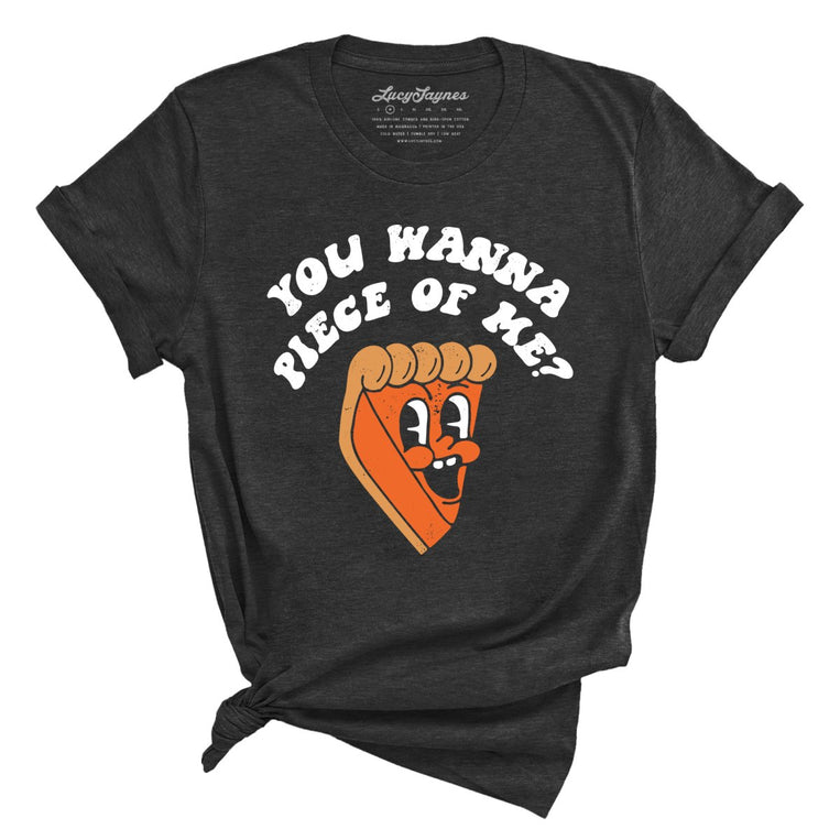 You Wanna Piece Of Me Graphic Tee - Dark Grey Heather