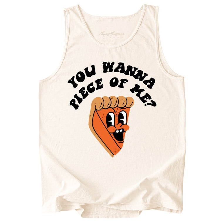 You Wanna Piece Of Me Comfort Colors Graphic Tank Top - Ivory