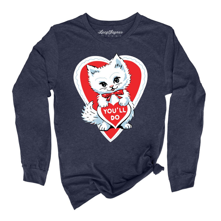 You'll Do Graphic Long Sleeve Tee - Heather Navy