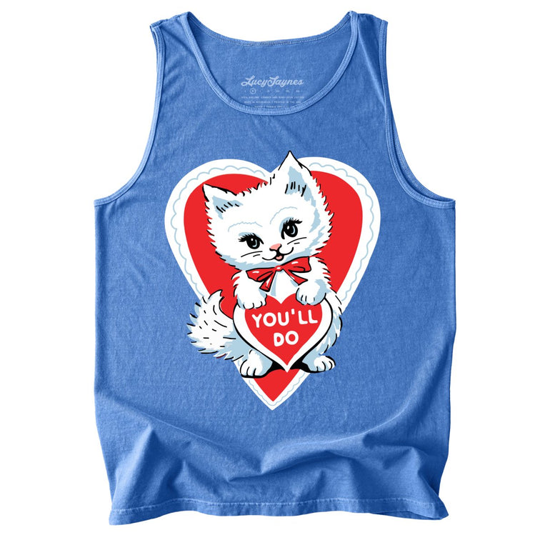 You'll Do Comfort Colors Graphic Tank Top - Flo Blue