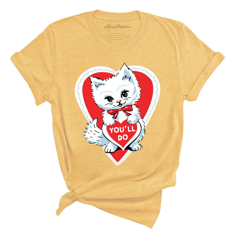 You'll Do Graphic Tee - Heather Yellow Gold