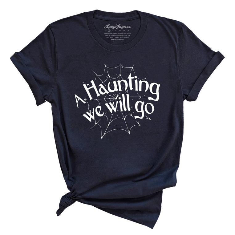 A Haunting We Will Go Graphic Tee - Navy