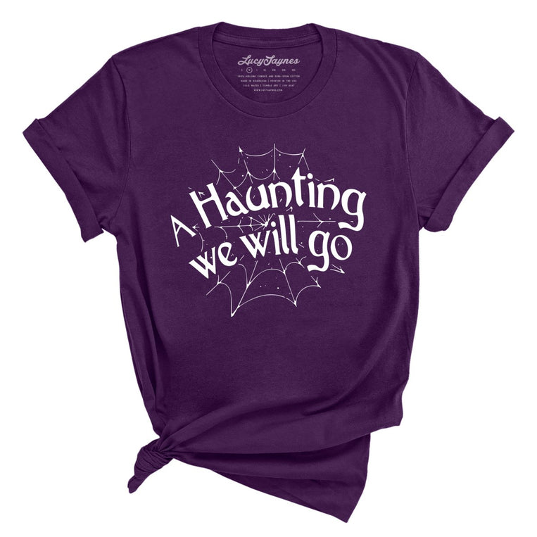 A Haunting We Will Go Graphic Tee - Team Purple