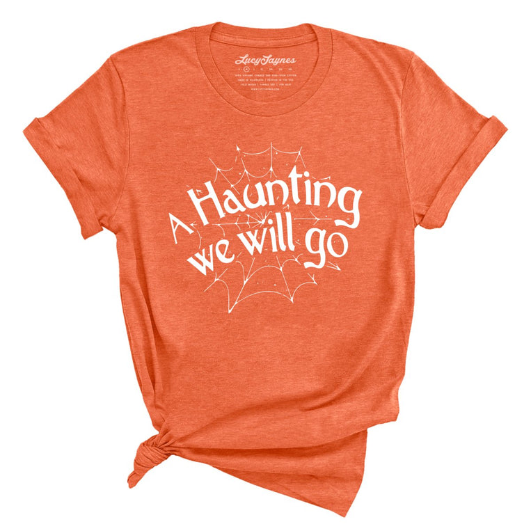 A Haunting We Will Go Graphic Tee - Heather Orange