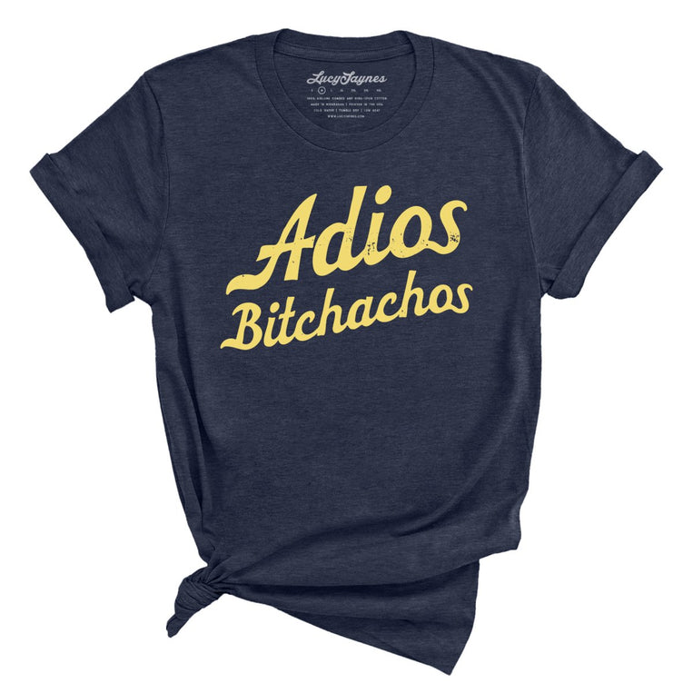 Adios Bitchachos Graphic Tee - Heather Midnight Navy