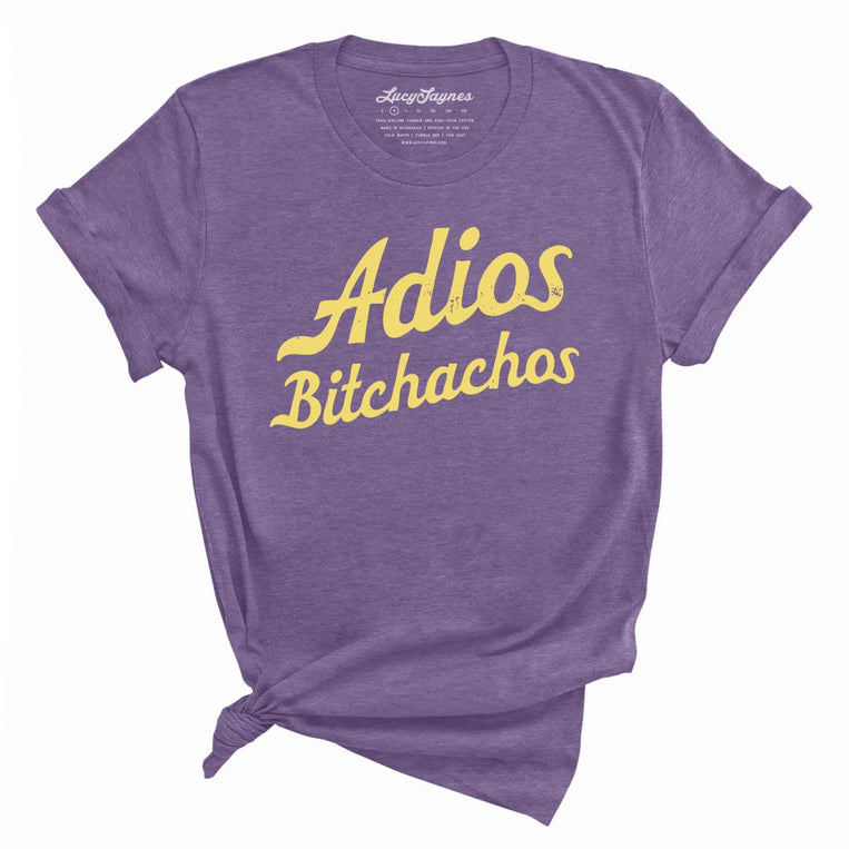 Adios Bitchachos Graphic Tee - Heather Team Purple