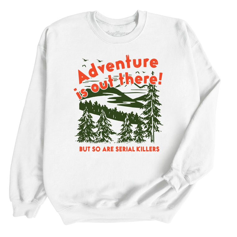 Adventure Is Out There Graphic Sweatshirt - White