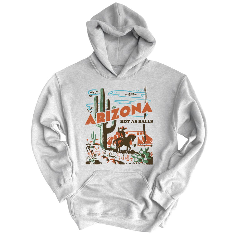 Arizona Hot As Balls Graphic Hoodie - Grey Heather