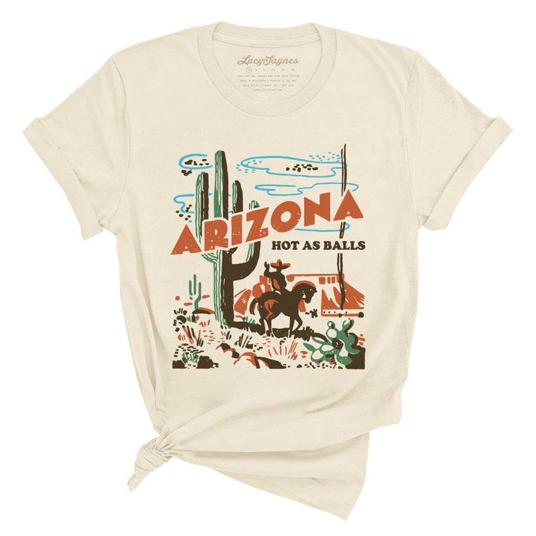 Arizona Hot As Balls Graphic Tee - Soft Cream