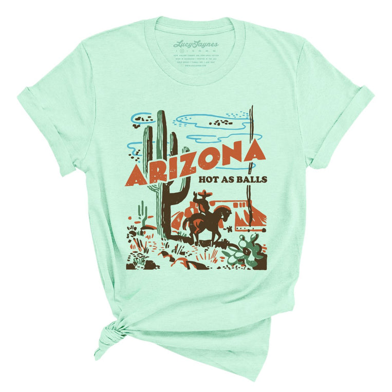 Arizona Hot As Balls Graphic Tee - Heather Mint