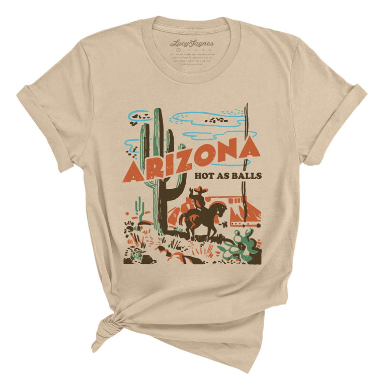 Arizona Hot As Balls Graphic Tee - Tan