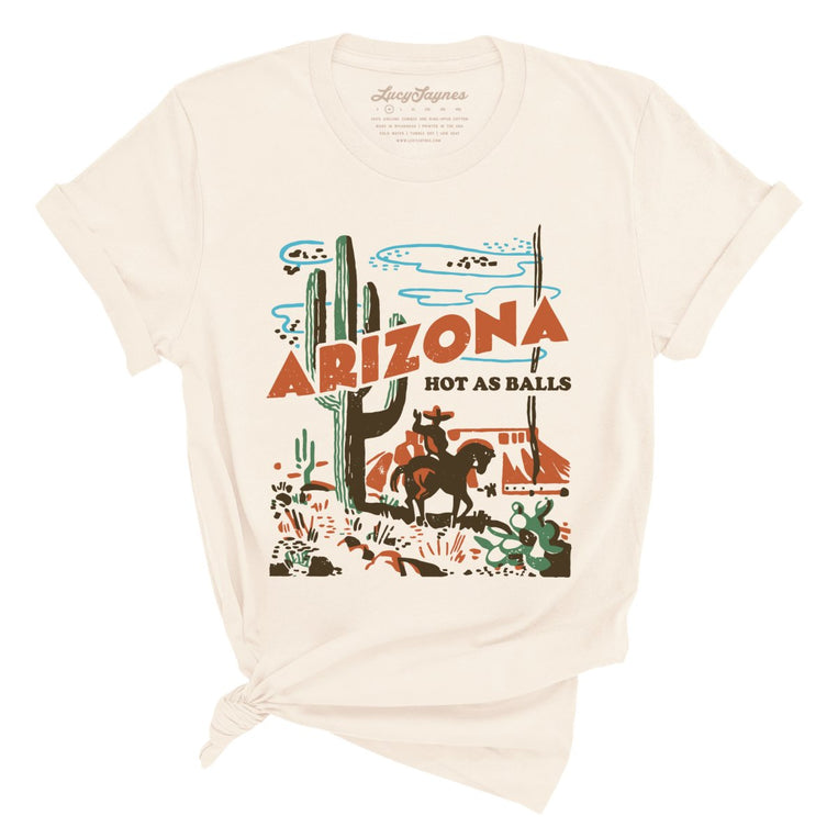 Arizona Hot As Balls Graphic Tee - Natural