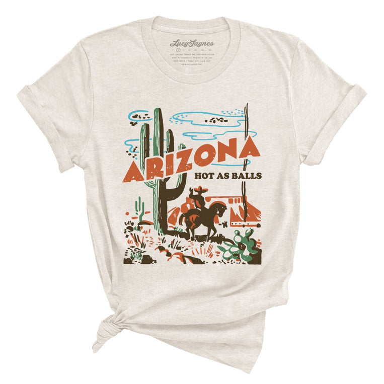 Arizona Hot As Balls Graphic Tee - Heather Dust