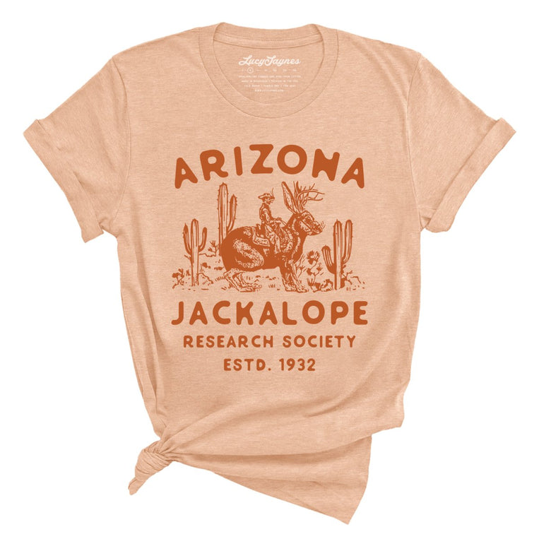 Arizona Jackalope Research Society Graphic Tee - Heather Peach