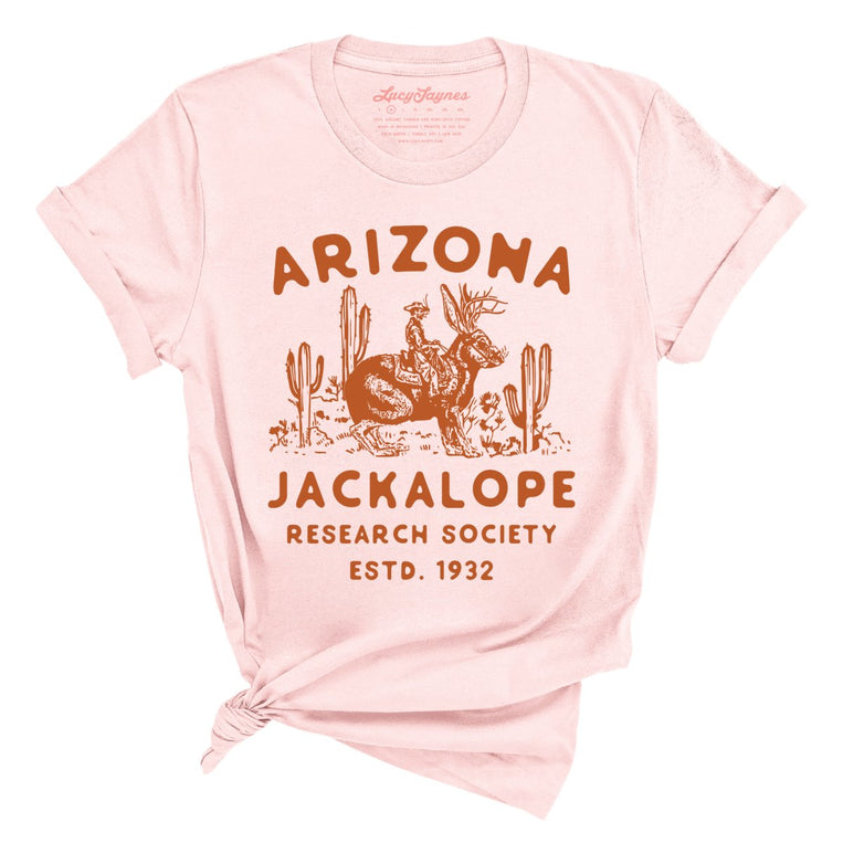 Arizona Jackalope Research Society Graphic Tee - Soft Pink