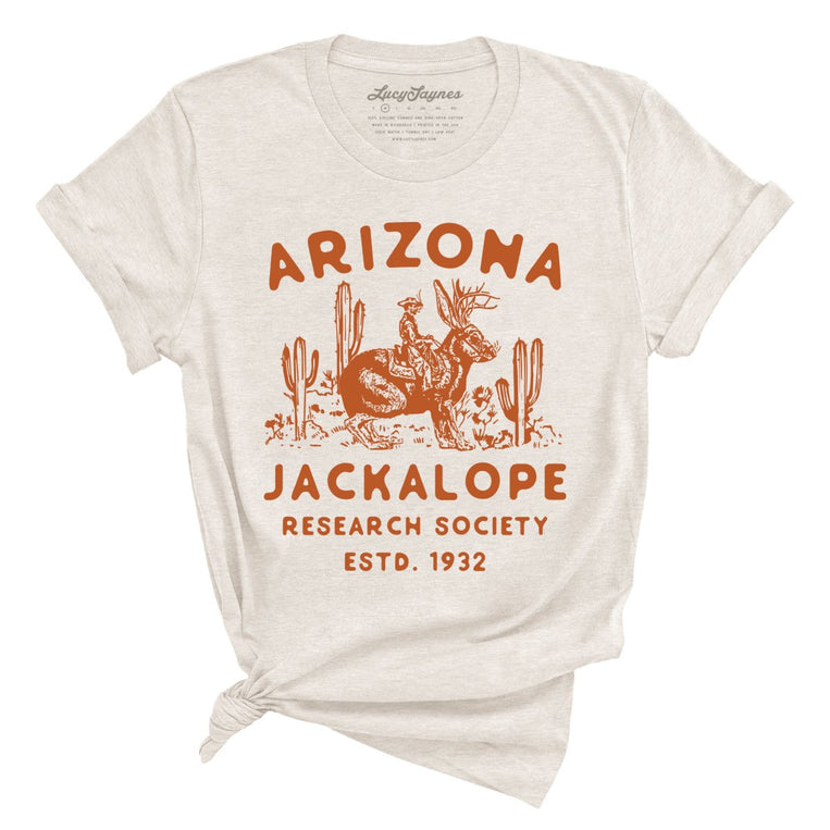 Arizona Jackalope Research Society Graphic Tee - Heather Dust