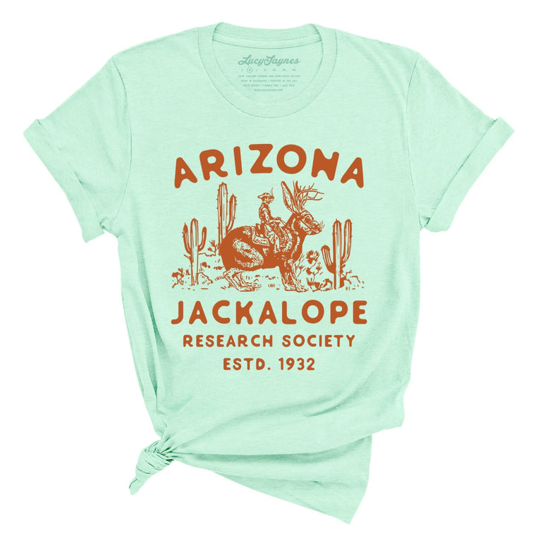 Arizona Jackalope Research Society Graphic Tee - Heather Mint