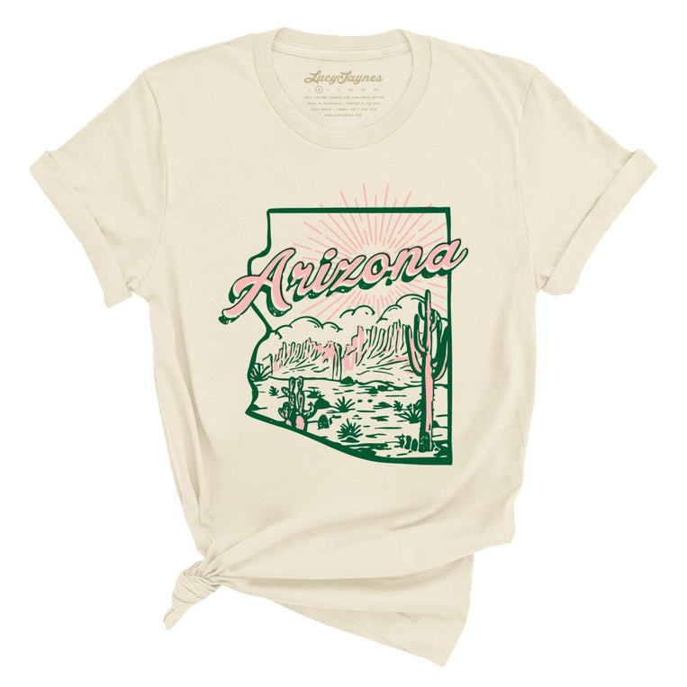 Arizona Graphic Tee - Soft Cream