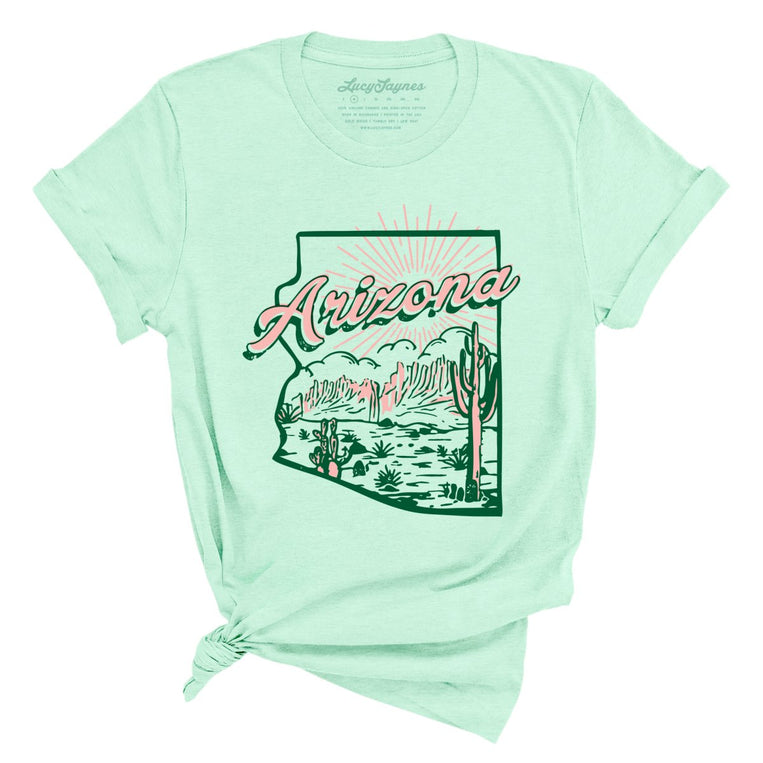 Arizona Graphic Tee - Heather Mint