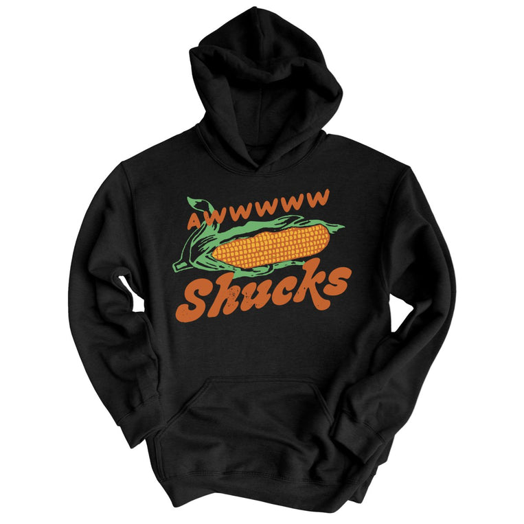 Awwwww Shucks Graphic Hoodie - Black