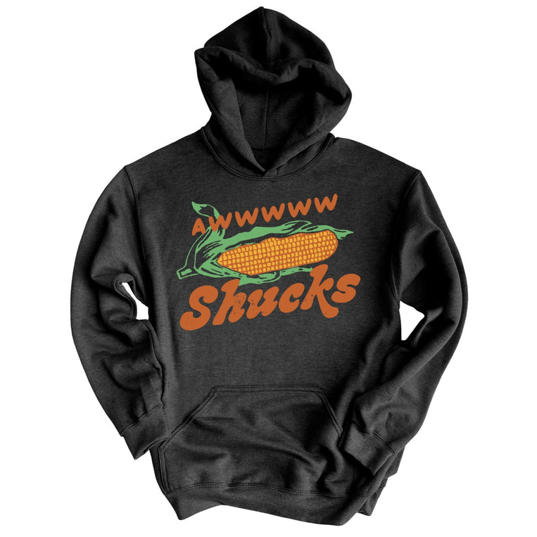 Awwwww Shucks Graphic Hoodie - Charcoal Heather