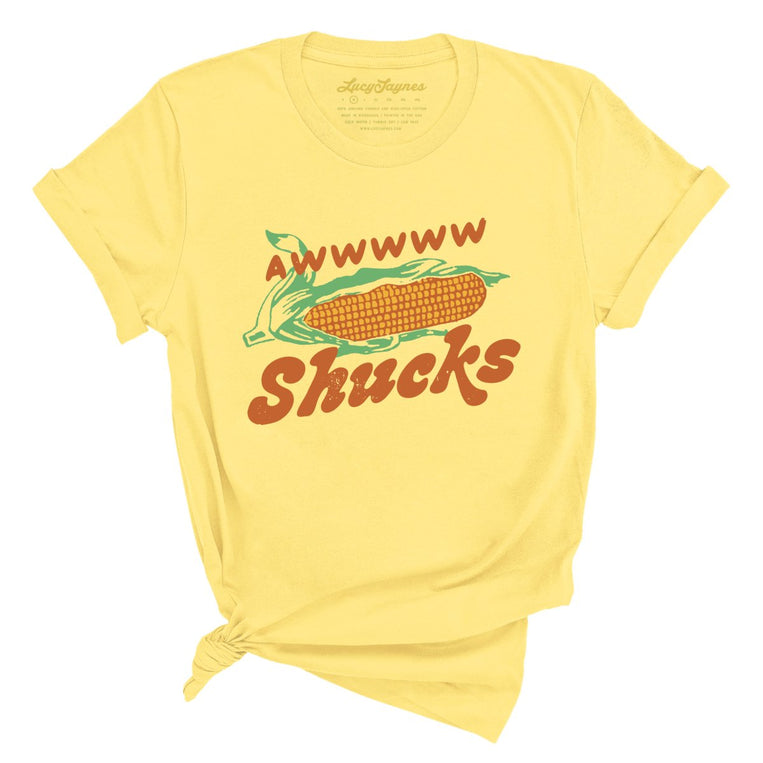 Awwwww Shucks Graphic Tee - Yellow
