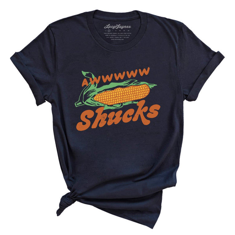 Awwwww Shucks Graphic Tee - Navy