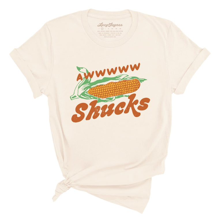 Awwwww Shucks Graphic Tee - Natural