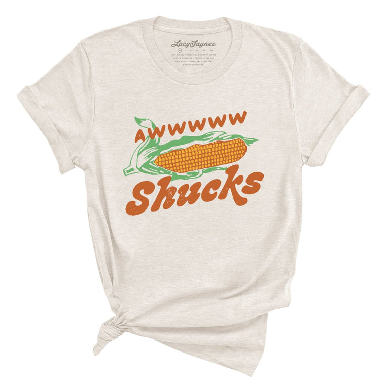 Awwwww Shucks Graphic Tee - Heather Dust