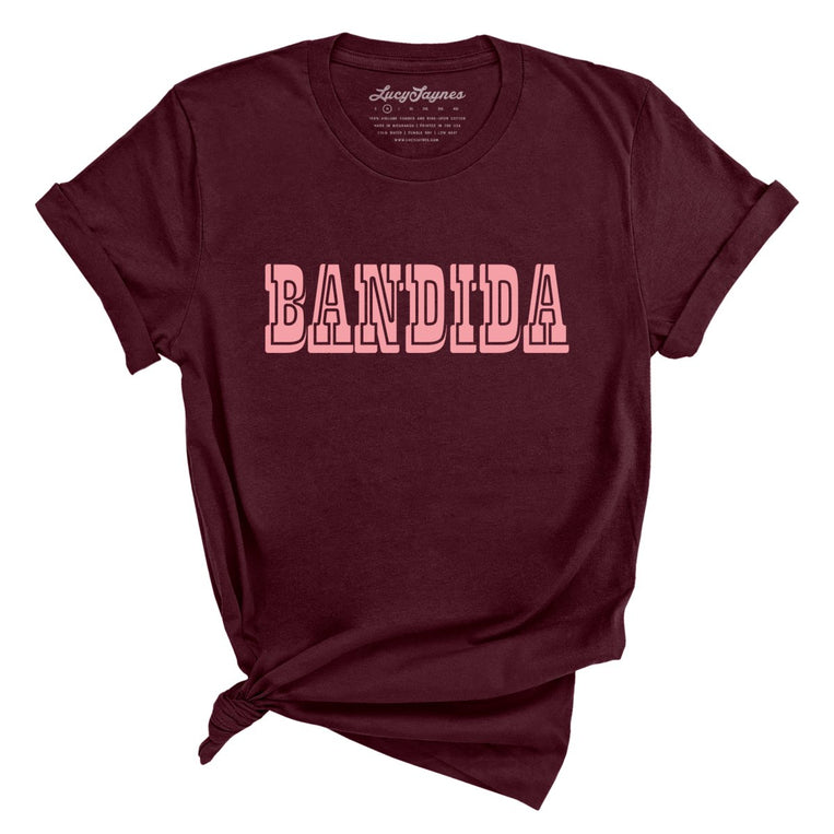 Bandida Graphic Tee - Maroon