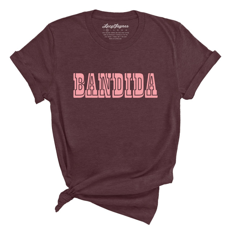 Bandida Graphic Tee - Heather Maroon