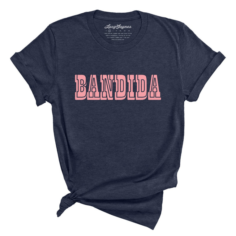 Bandida Graphic Tee - Heather Midnight Navy