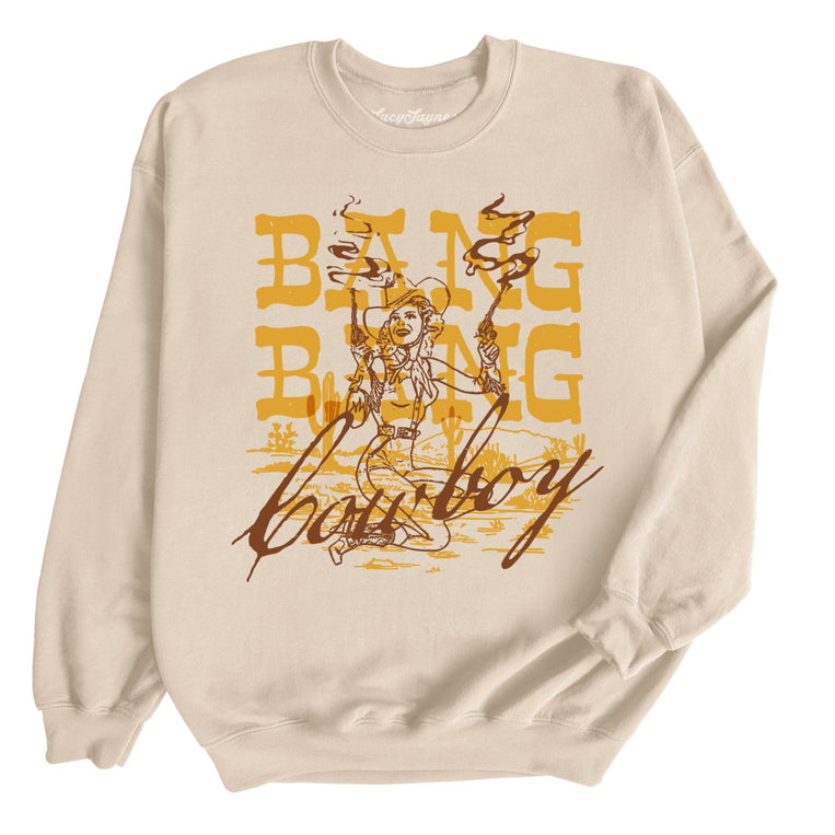 Bang Bang Cowboy Graphic Sweatshirt - Sand