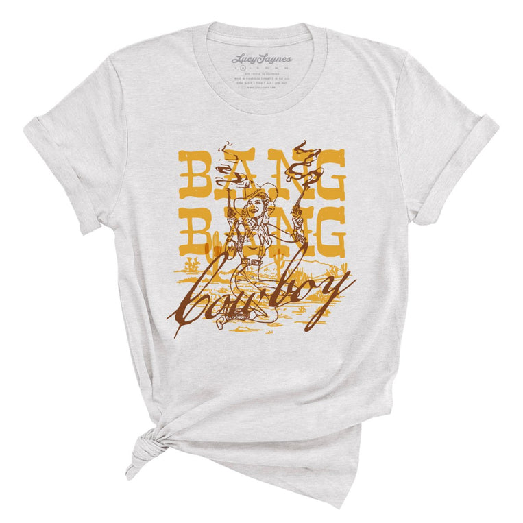 Bang Bang Cowboy Graphic Tee - Ash