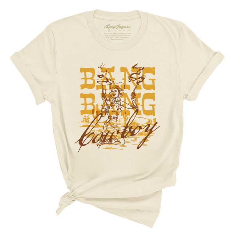 Bang Bang Cowboy Graphic Tee - Soft Cream
