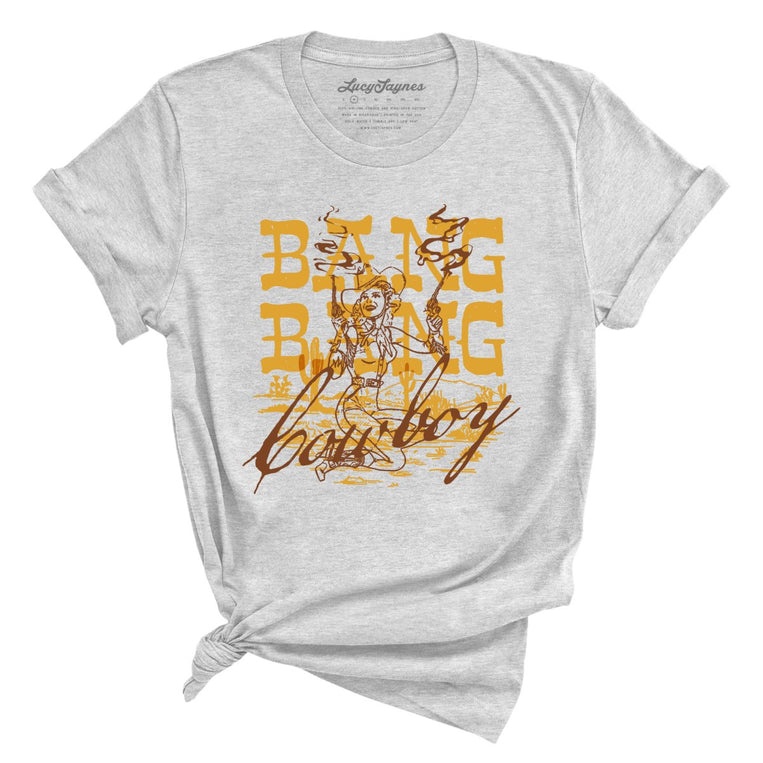 Bang Bang Cowboy Graphic Tee - Athletic Heather