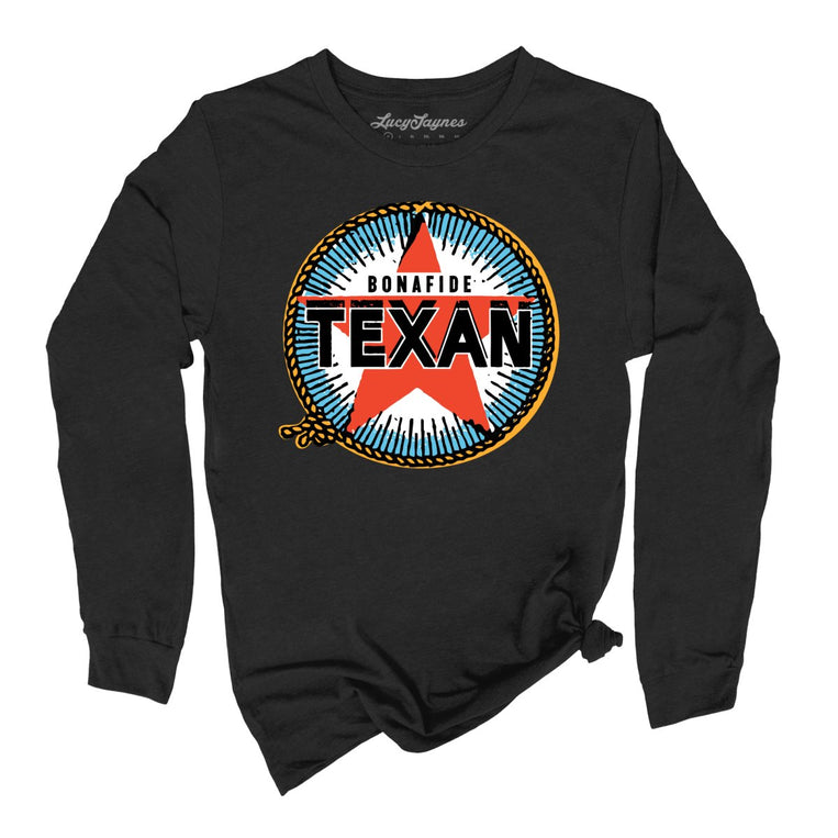 Bonafide Texan Graphic Long Sleeve Tee - Black