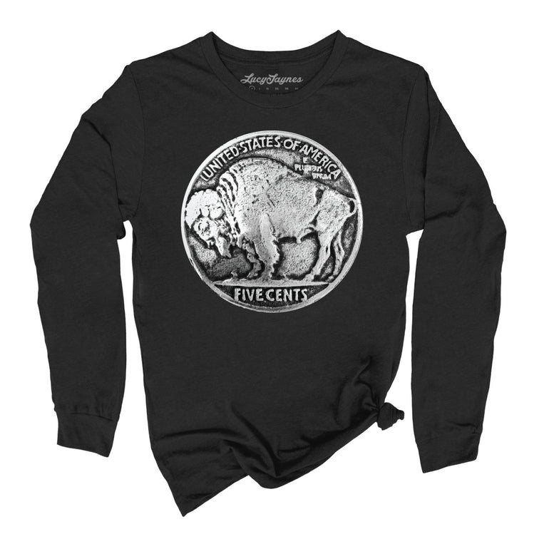 Buffalo Nickel Graphic Long Sleeve Tee