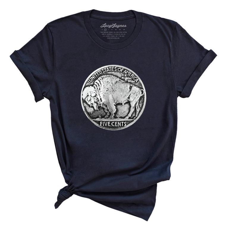 Buffalo Nickel Graphic Tee - Navy