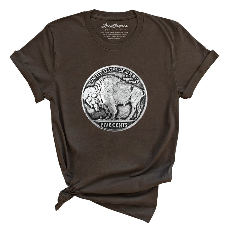 Buffalo Nickel Graphic Tee - Brown