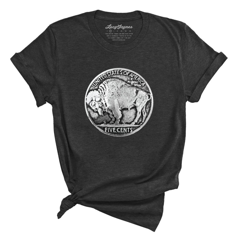Buffalo Nickel Graphic Tee - Dark Grey Heather