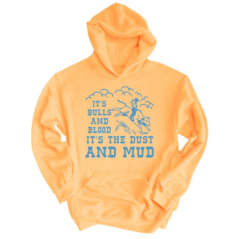 Bulls And Blood Graphic Hoodie - Peach