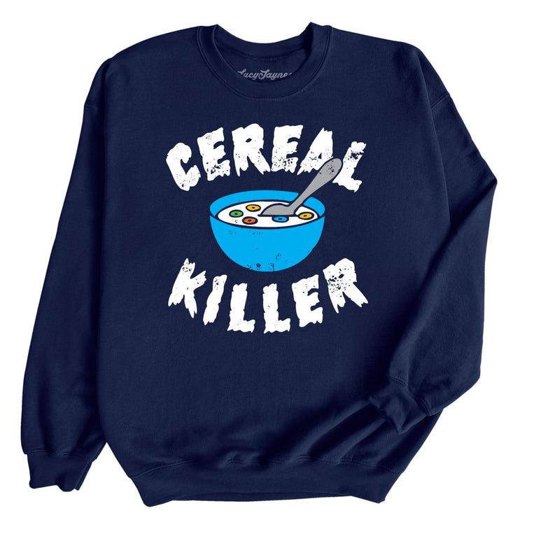 Cereal Killer Graphic Sweatshirt - Navy