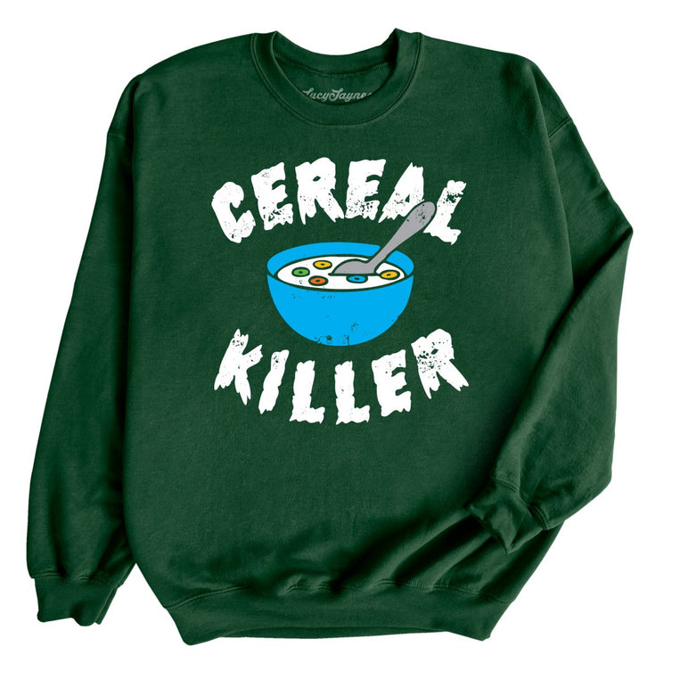 Cereal Killer Graphic Sweatshirt - Forest