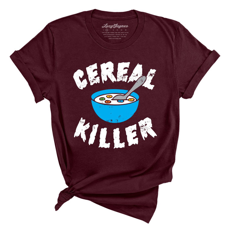 Cereal Killer Graphic Tee - Maroon